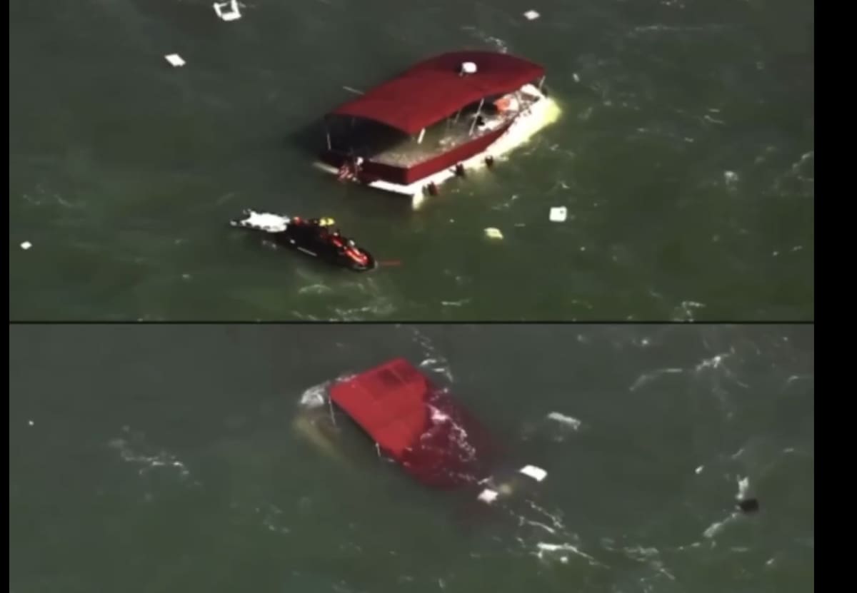 Naufragio en la Bahía de San Francisco deja un muerto y tres desaparecidos. | Foto: Tomada de Video.