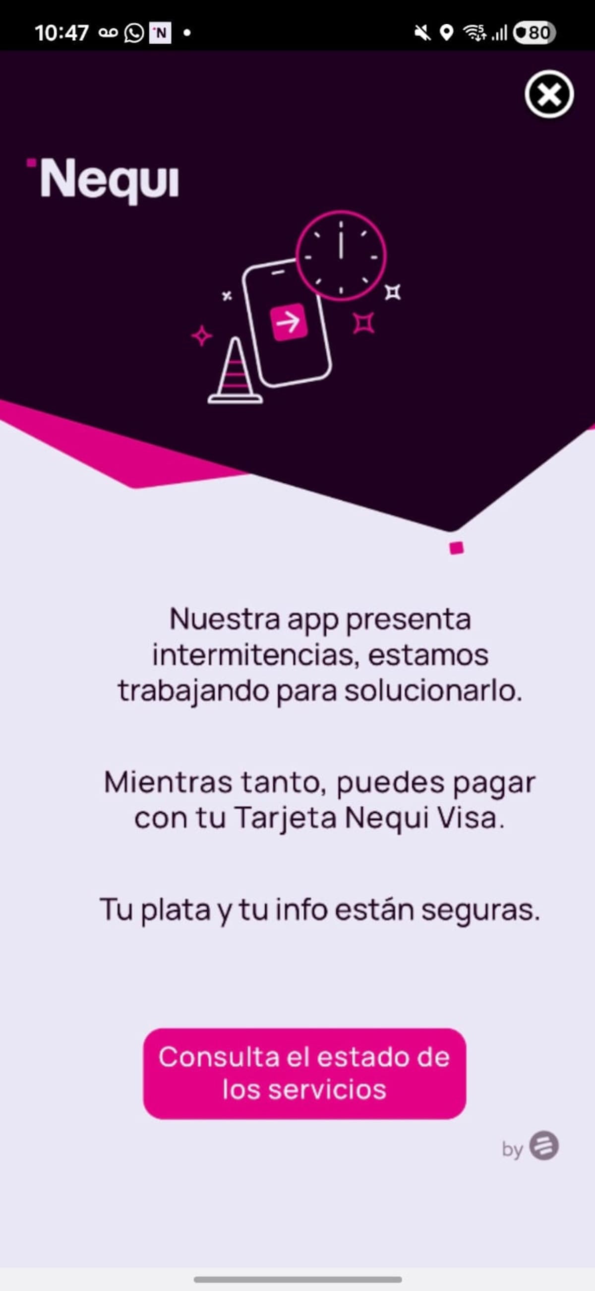 La caída de la plataforma afectó pagos, transferencias y otras operaciones financieras en distintas regiones del país.