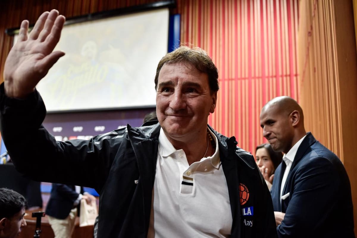 Bogotá. Mayo 14 de 2026. El director técnico de la Selección Colombia ofreció una atención a medios de comunicación en la que entregó detalles sobre la lista preliminar de 55 jugadores convocables de cara a los próximos compromisos del combinado nacional.(Colprensa - Cristian Bayona).