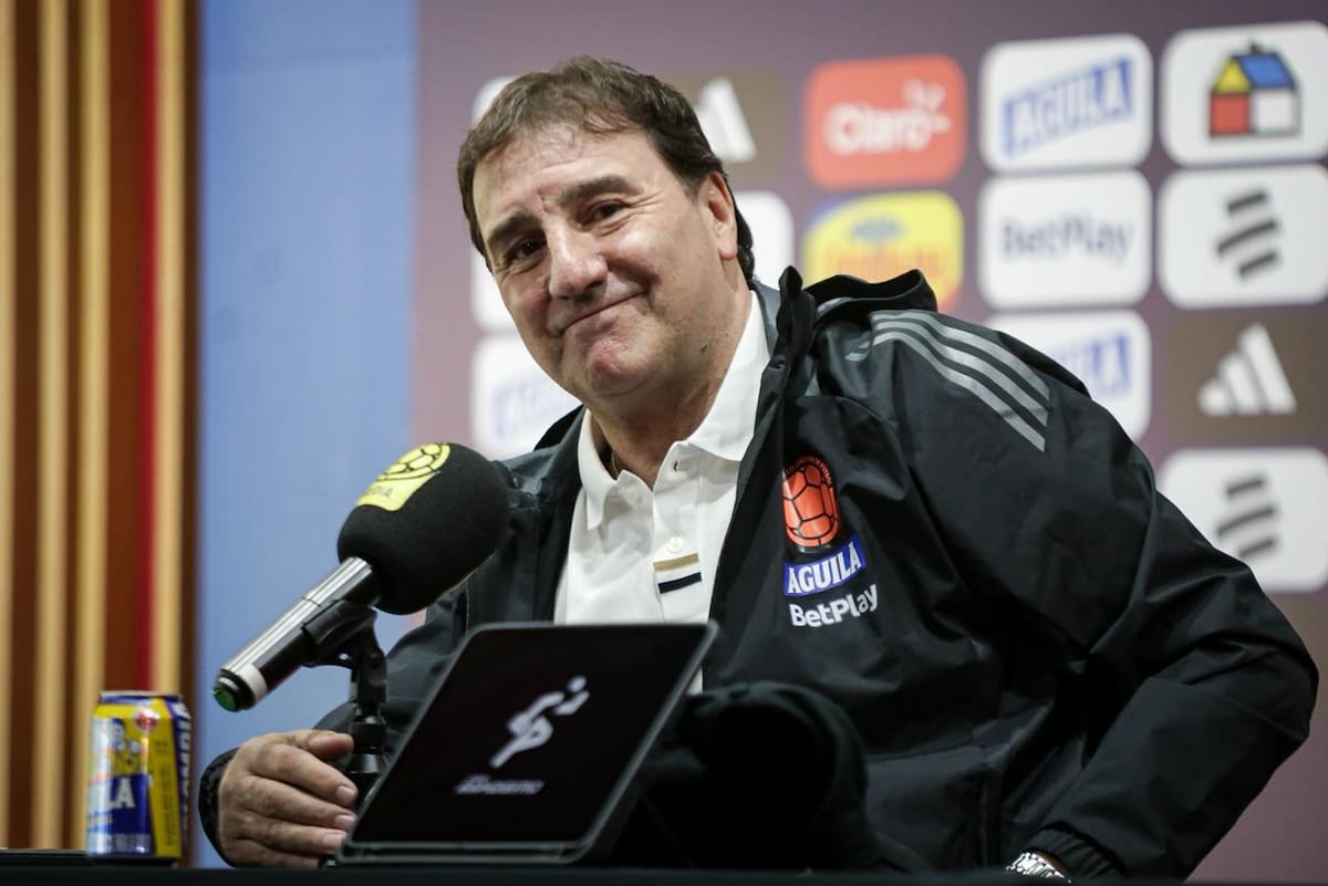 Bogotá. Mayo 14 de 2026. El director técnico de la Selección Colombia ofreció una atención a medios de comunicación en la que entregó detalles sobre la lista preliminar de 55 jugadores convocables de cara a los próximos compromisos del combinado nacional.(Colprensa - Cristian Bayona).