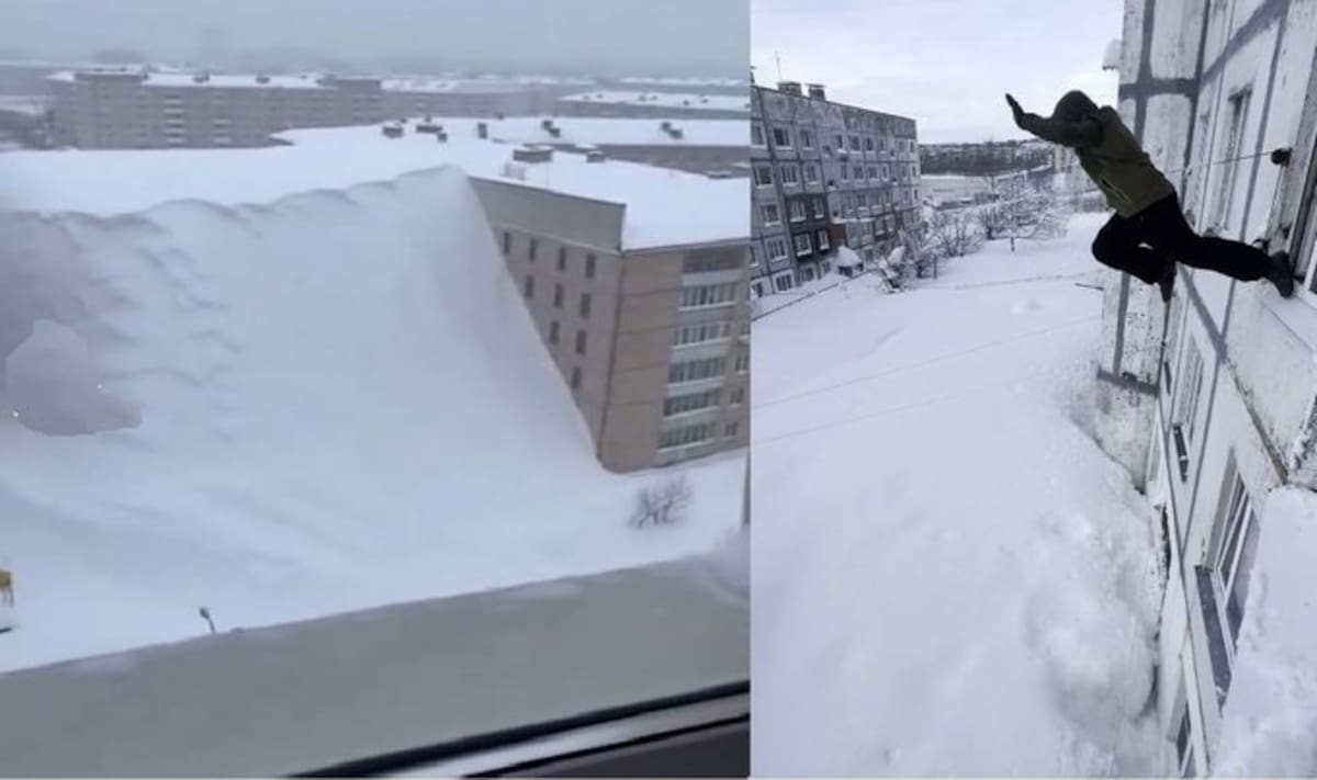 Histórica nevada sepulta autos y viviendas en Kamchatka, Rusia.