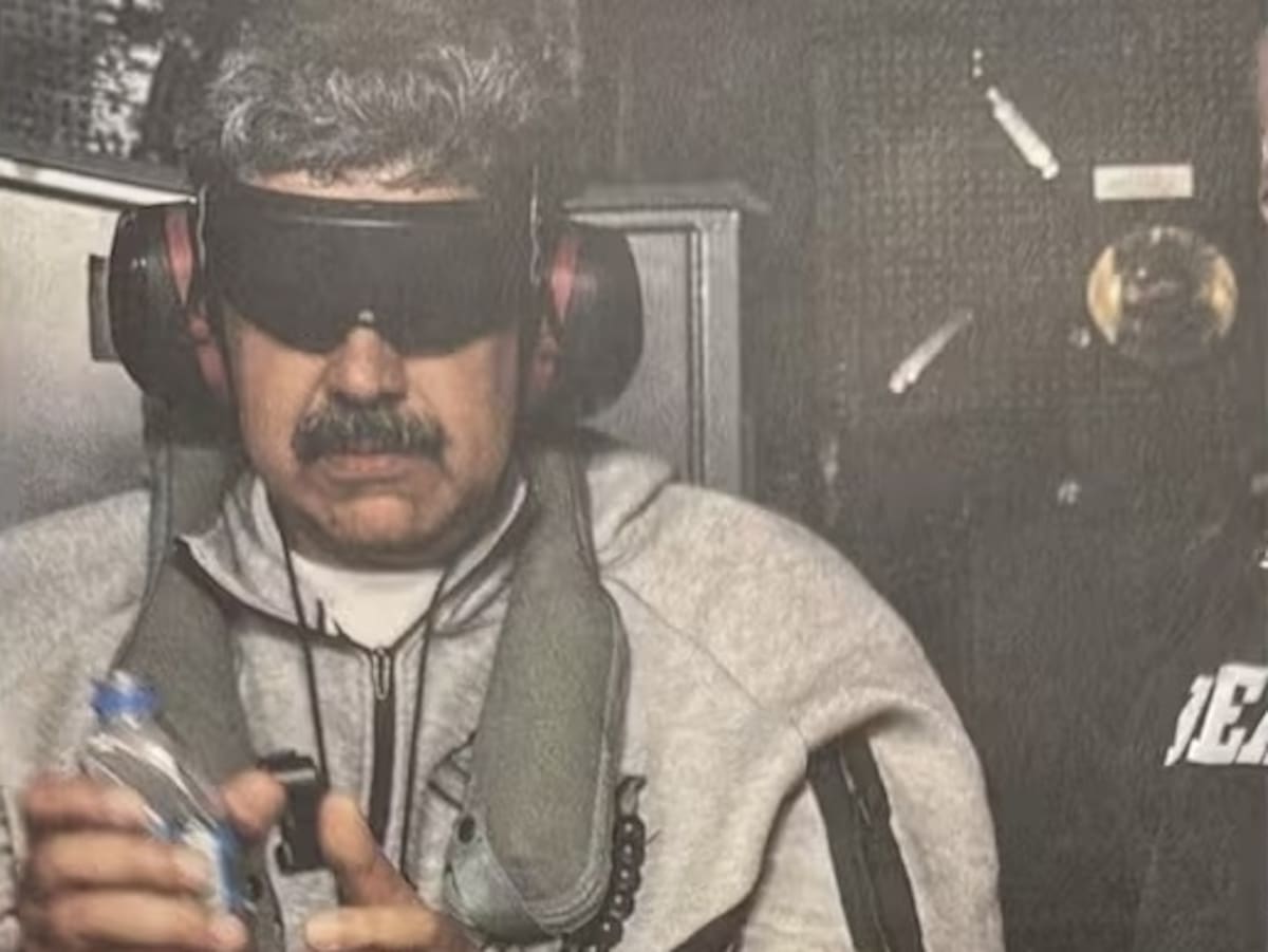 Fotografía publicada por el presidente de Estados Unidos sobre la captura de Donald Trump