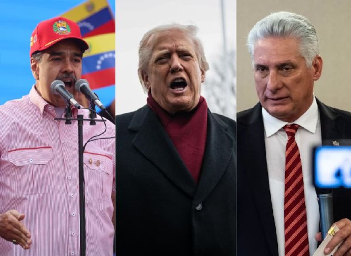 Nicolás Maduro, Donald Trump y Miguel Díaz-Canel. // Fotos: EFE