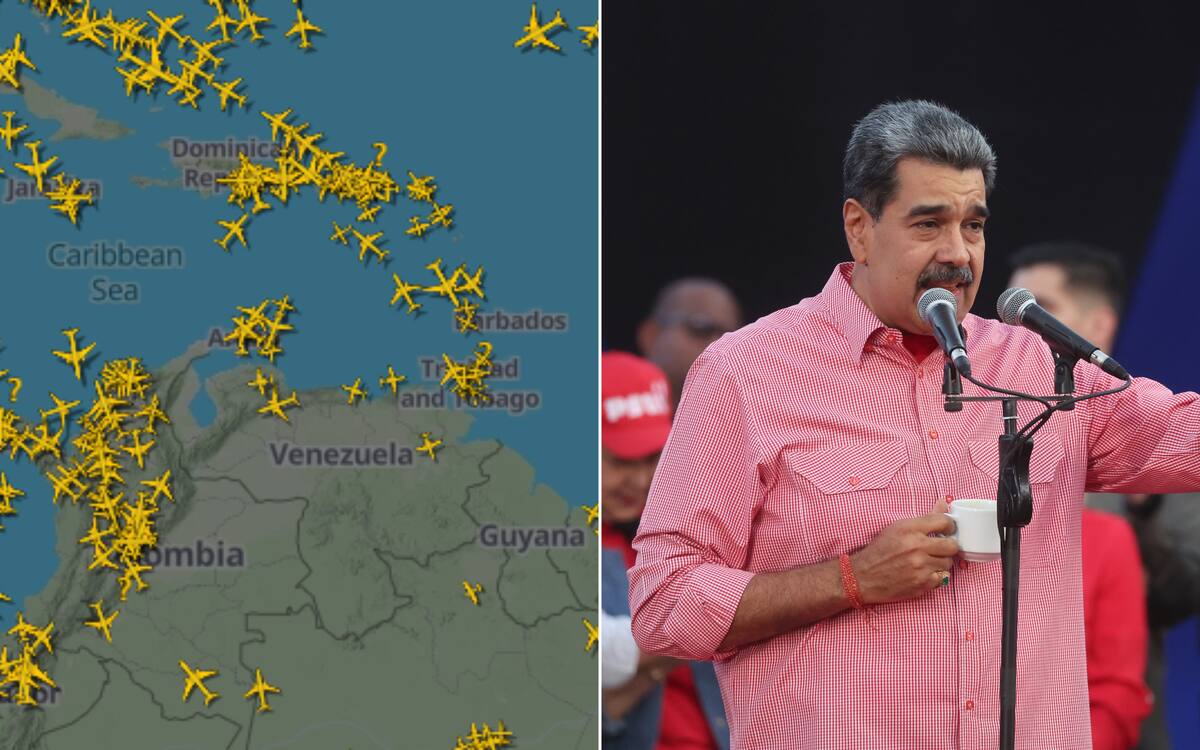 El presidente de Venezuela, Nicolás Maduro. El espacio aéreo venezolano sigue desolado ante un posible ataque de Estados Unidos a ese país. // Foto: Captura de pantalla y EFE.