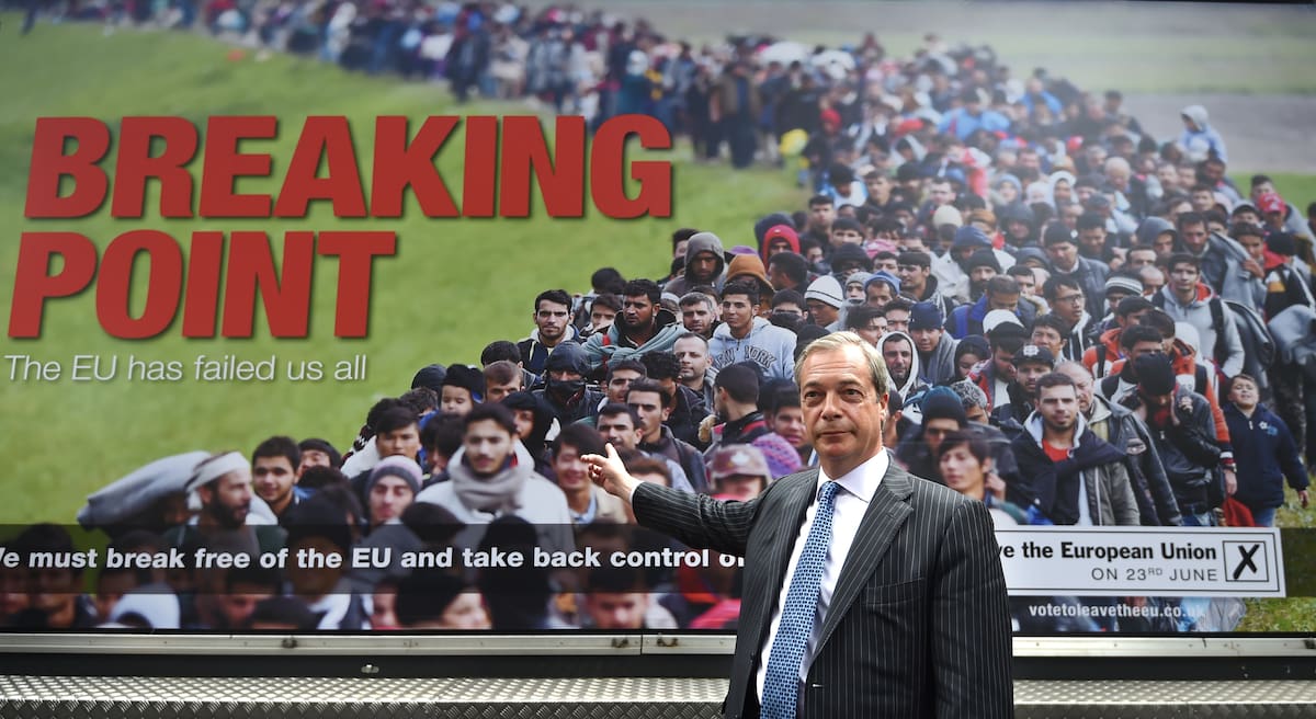 El líder del ascendente partido derechista Reform UK, Nigel Farage.