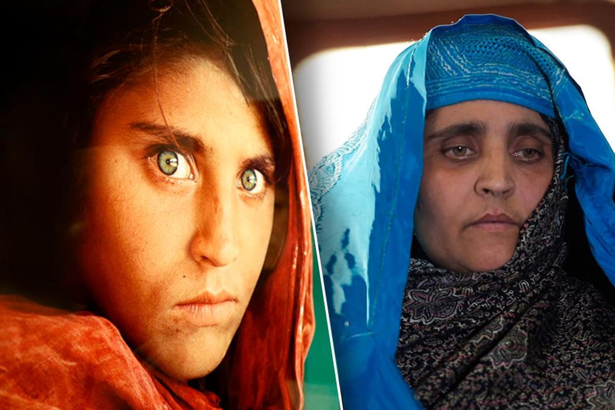 La fotografía del rostro de Gula, envuelto en un pañuelo rojizo y con sus poderosos ojos verdes, se convirtió en una de las más famosas del siglo XX tras aparecer en la portada de la revista National Geographic en 1985. Internet / VANGUARDIA