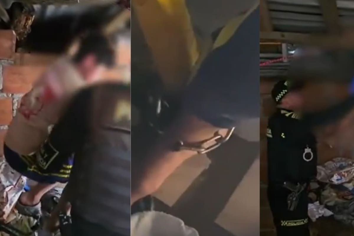 Rescatan a dos niños en Medellín: estaban amarrados y en completo abandono.
Foto: captura de video.