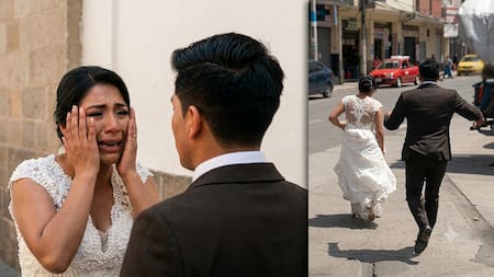 Novia abandona a su prometido antes de la boda y huye en un taxi: el video se hace viral