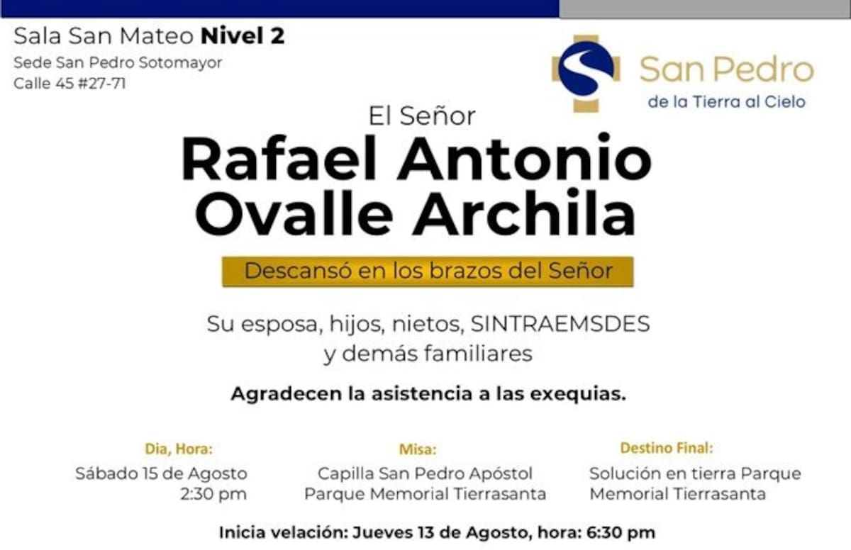 La velación es en San Pedro