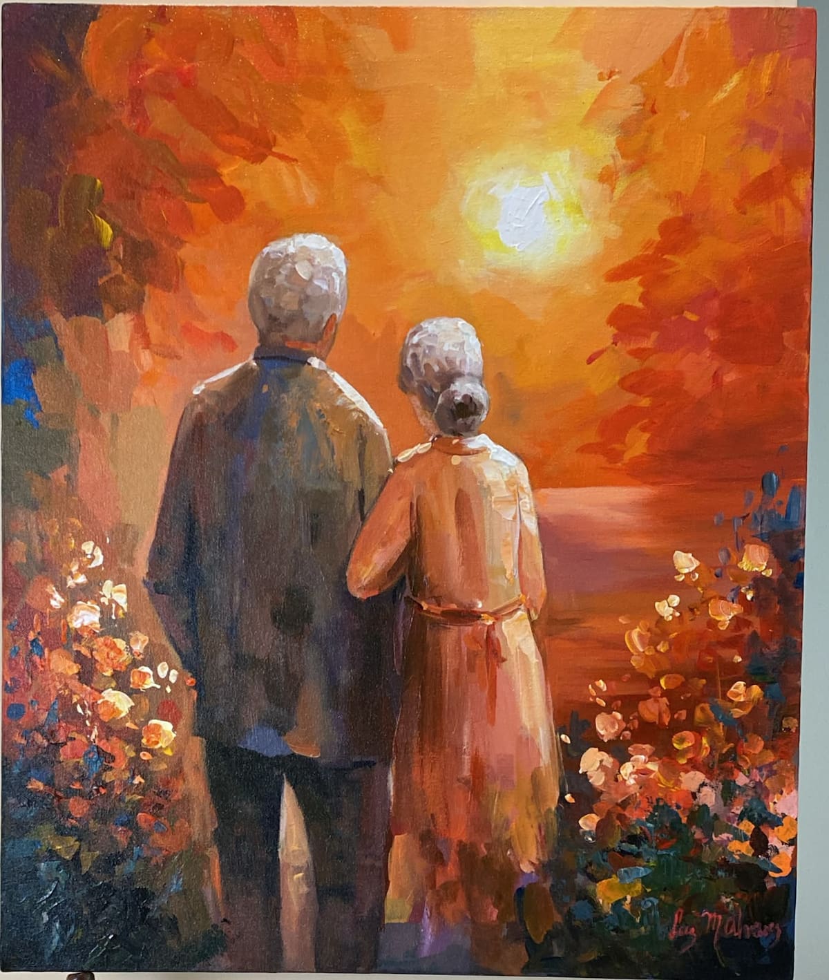 Artistas de Santander venden sus obras para apoyar un hogar de 60 abuelitos afectado por el terremoto en Manizales. Obra de Henry Delgado.