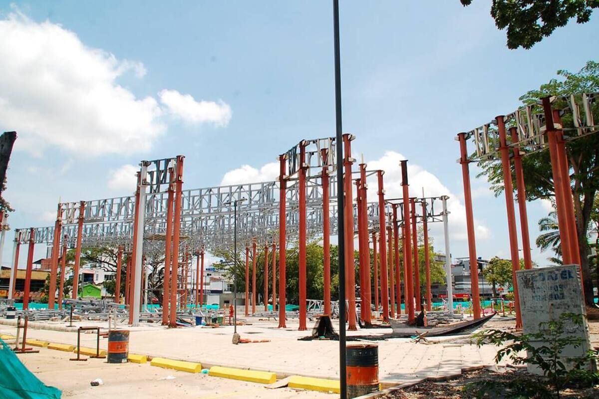 De las tres grandes obras de infraestructura que se ejecutan con recursos del crédito, la del Parque Infantil es la única que no se entregaría este año. (Foto: Edgar Pernett/VANGUARDIA LIBERAL)