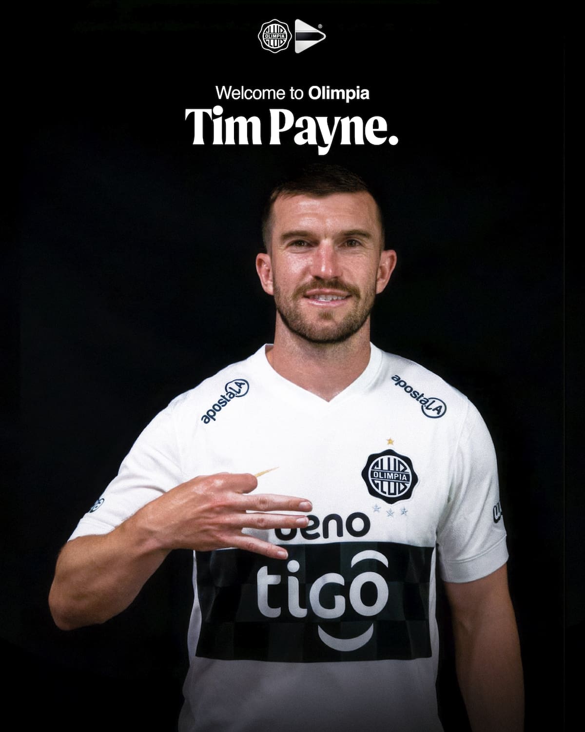 AME2275. BOGOTÁ (COLOMBIA), 18/06/2026.- Imagen difundida por el paraguayo Club Olimpia del defensor Tim Payne, que disputa la Copa del Mundo con Nueva Zelanda y que fue confirmando este jueves como nuevo jugador del equipo. EFE/ @elClubOlimpia /SOLO USO EDITORIAL/ SOLO DISPONIBLE PARA ILUSTRAR LA NOTICIA QUE ACOMPAÑA (CRÉDITO OBLIGATORIO)