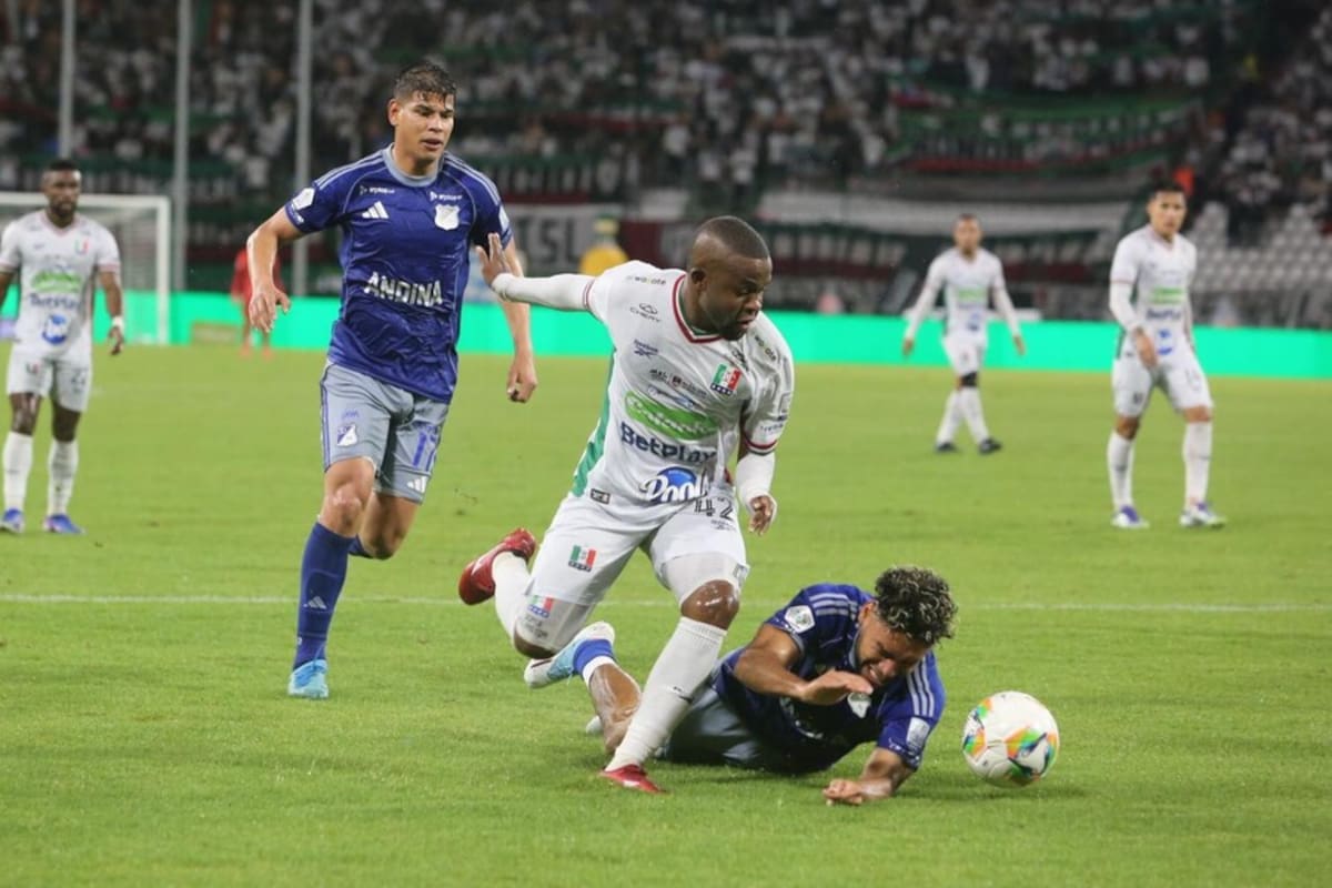 Millonarios goleó 4-1 a Once Caldas, en condición de visitante, en juego de la fecha 13 de la Liga BetPlay I de 2026. Foto: Colprensa.