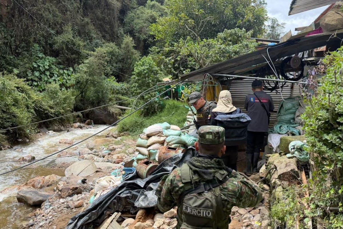 Operativo contra la minería ilegal en Santander: incautan explosivos, oro y $92 millones