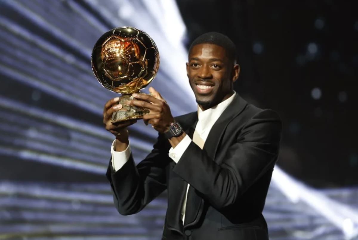 Ousmane Dembélé es el actual ganador del Balón de Oro y otra vez aparece como uno de los opcionados. Foto: EFE.