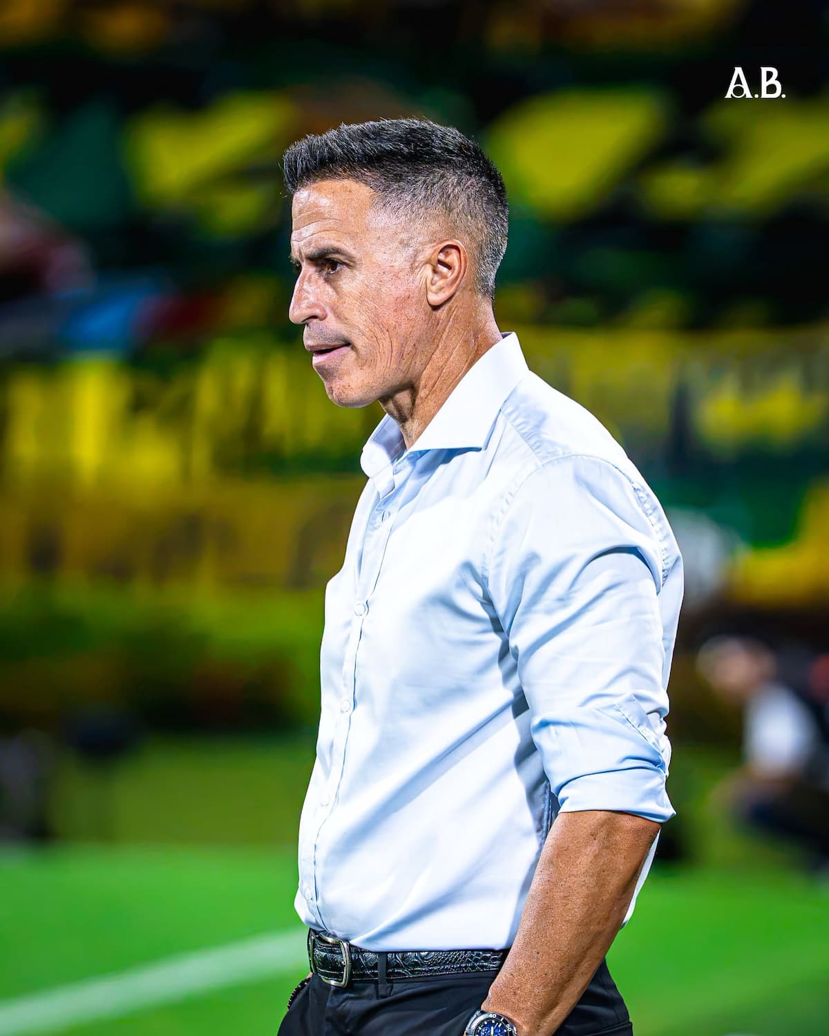 Pablo Peirano señaló que al Bucaramanga le sacaron los puntos del bolsillo, luego del polémico penalti que le sancionaron ante Águilas Doradas. Foto: Cortesía Atlético Bucaramanga.