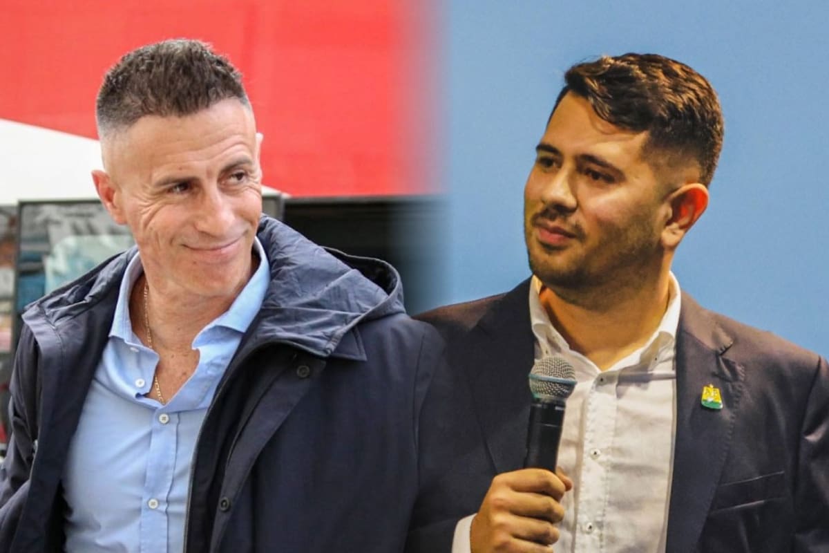 El presidente de Atlético Bucaramanga, Óscar Álvarez, contó en qué van las negociaciones con Pablo Peirano, entrenador uruguayo. Foto: Santa Fe y Bucaramanga.