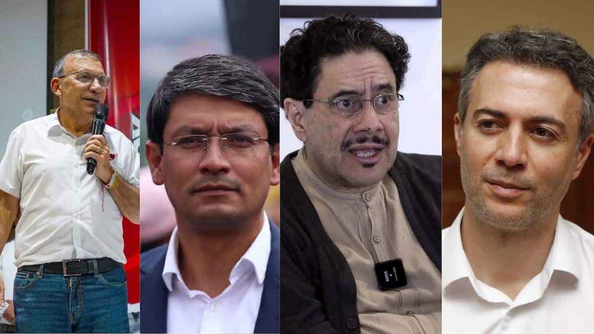 Roy Barreras, Camilo Romero, Iván Cepeda y Daniel Quintero, se registraron para la consulta de la izquierda. // Fotos: Cortesía - El Universal.