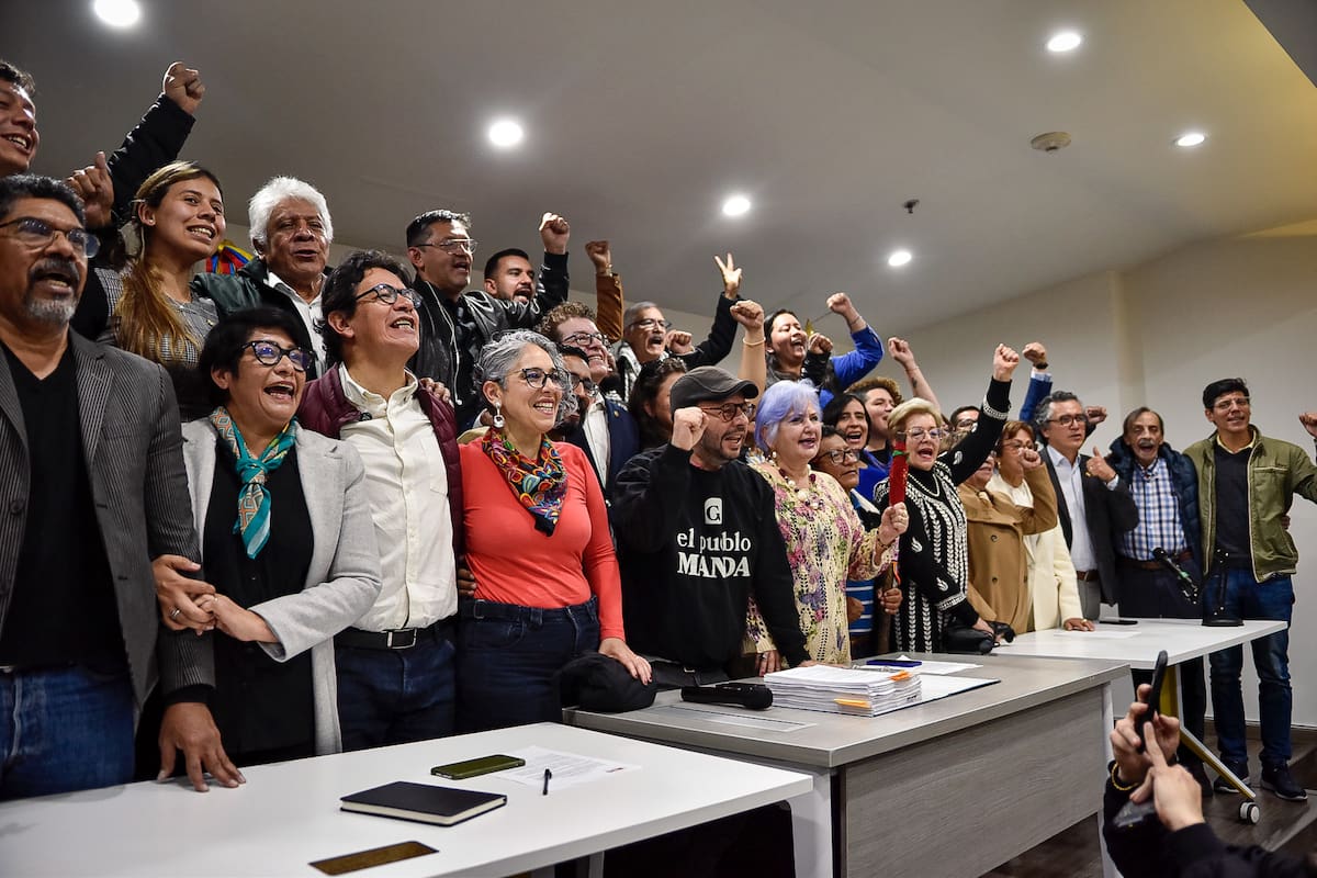 El Pacto Histórico convocó una movilización nacional para el 24 de noviembre de 2026 en rechazo al Presupuesto General de la Nación de 2027, aprobado por el Congreso y pendiente de sanción presidencial. Foto: // Colprensa - Cristian Bayona.