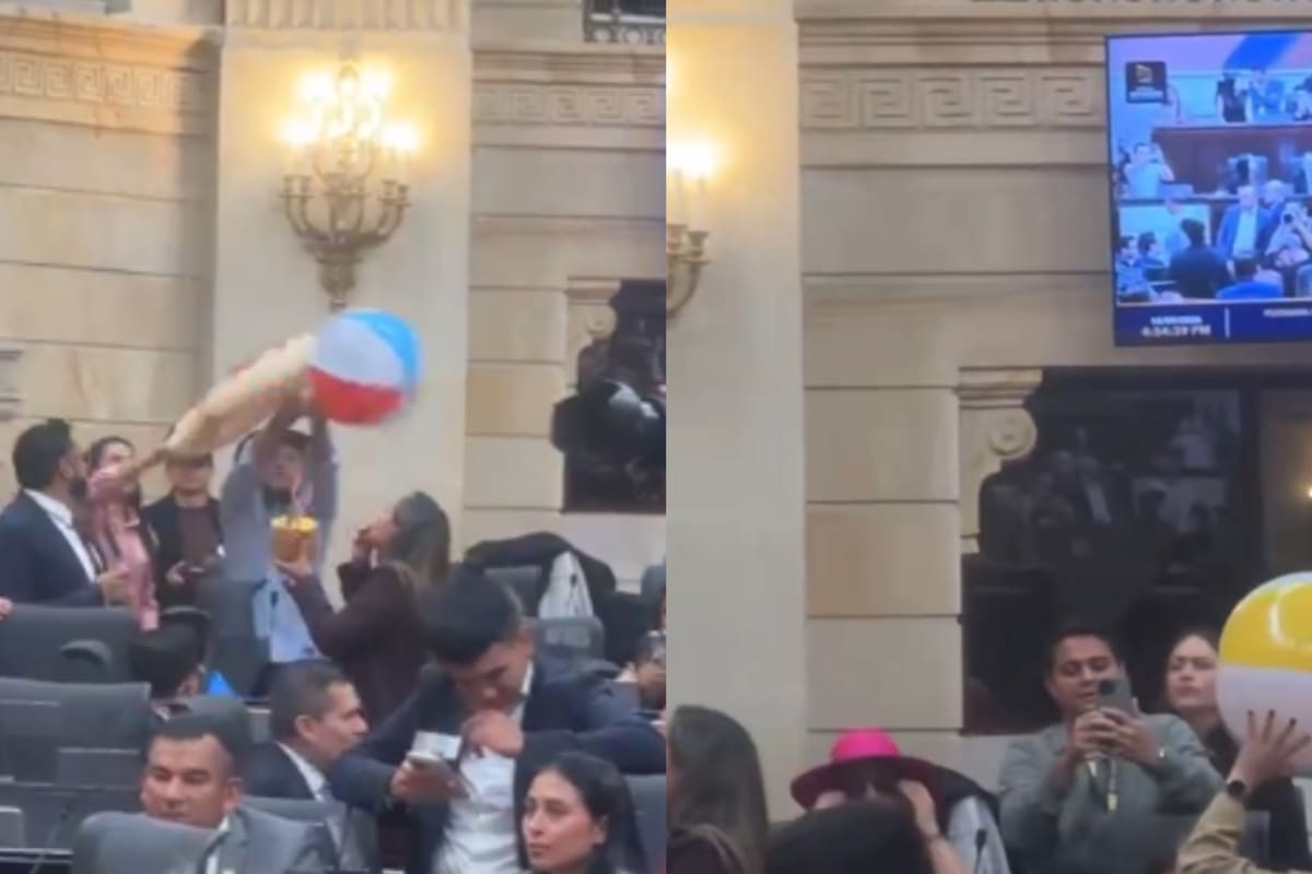 La manifestación ocurrió en paralelo con la votación que se adelantaba en el Senado sobre la moción de censura contra Beltrán.