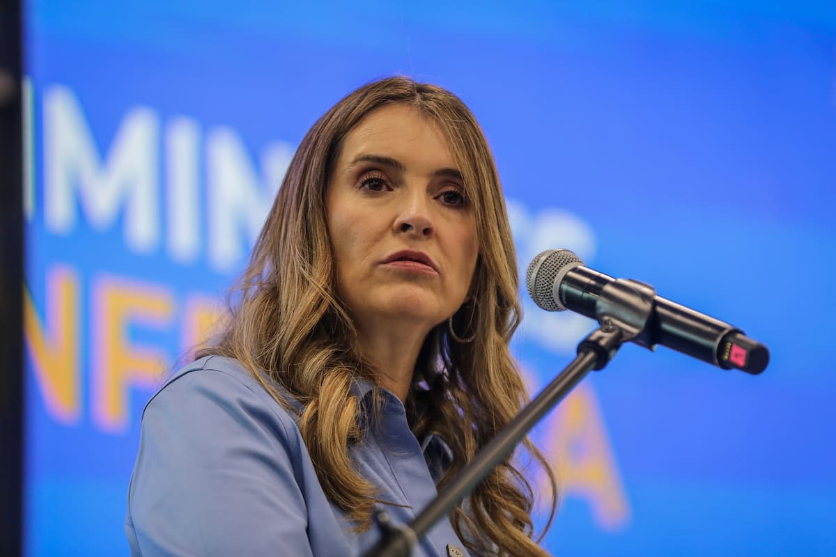 La candidata presidencial Paloma Valencia presentó sus propuestas en materia de seguridad, de cara a las próximas elecciones. (Colprensa - Catalina Olaya).