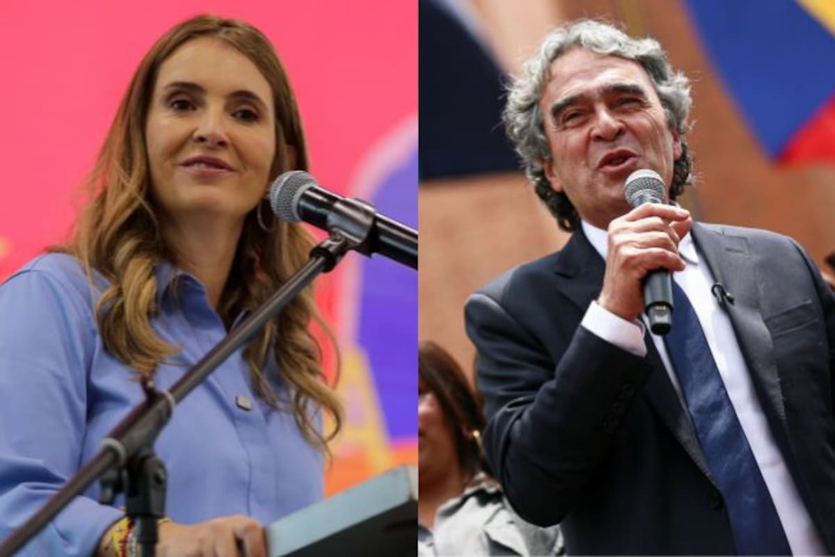 Paloma Valencia y Sergio Fajardo. // Foto: Colprensa