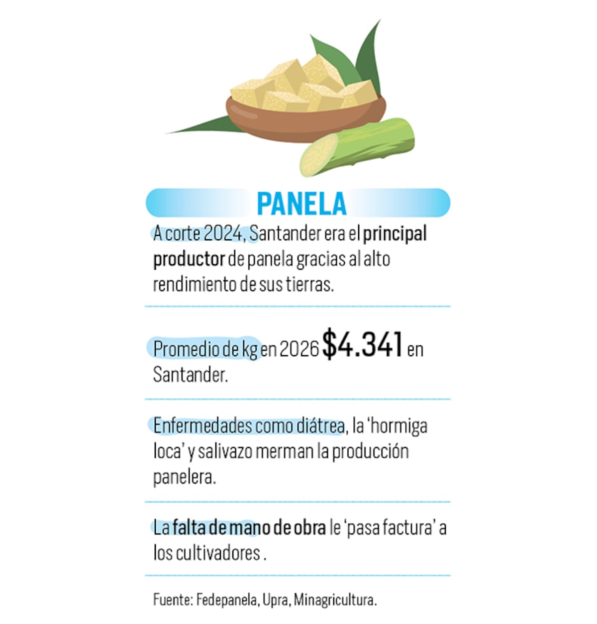 Paneleros, sin mano de obra | Gráfico Nelson Caviedes