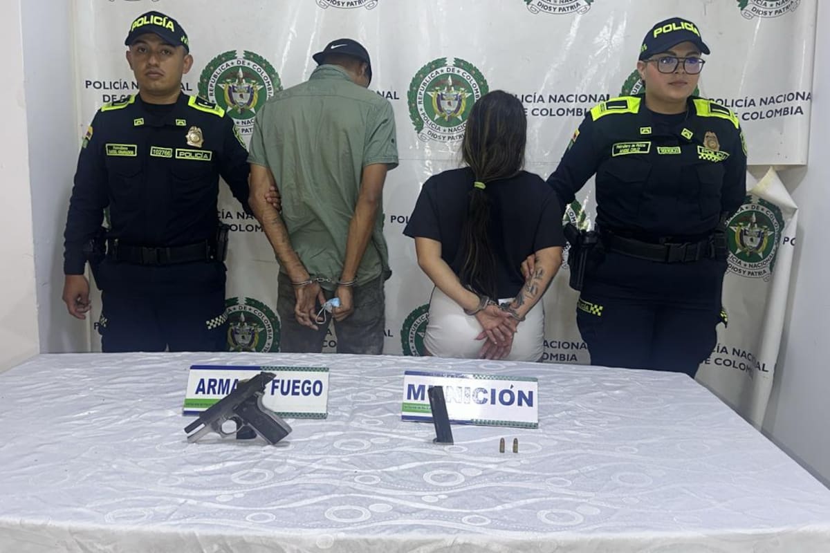 Pareja fue capturada con pistola en medio de una discusión en Bucaramanga