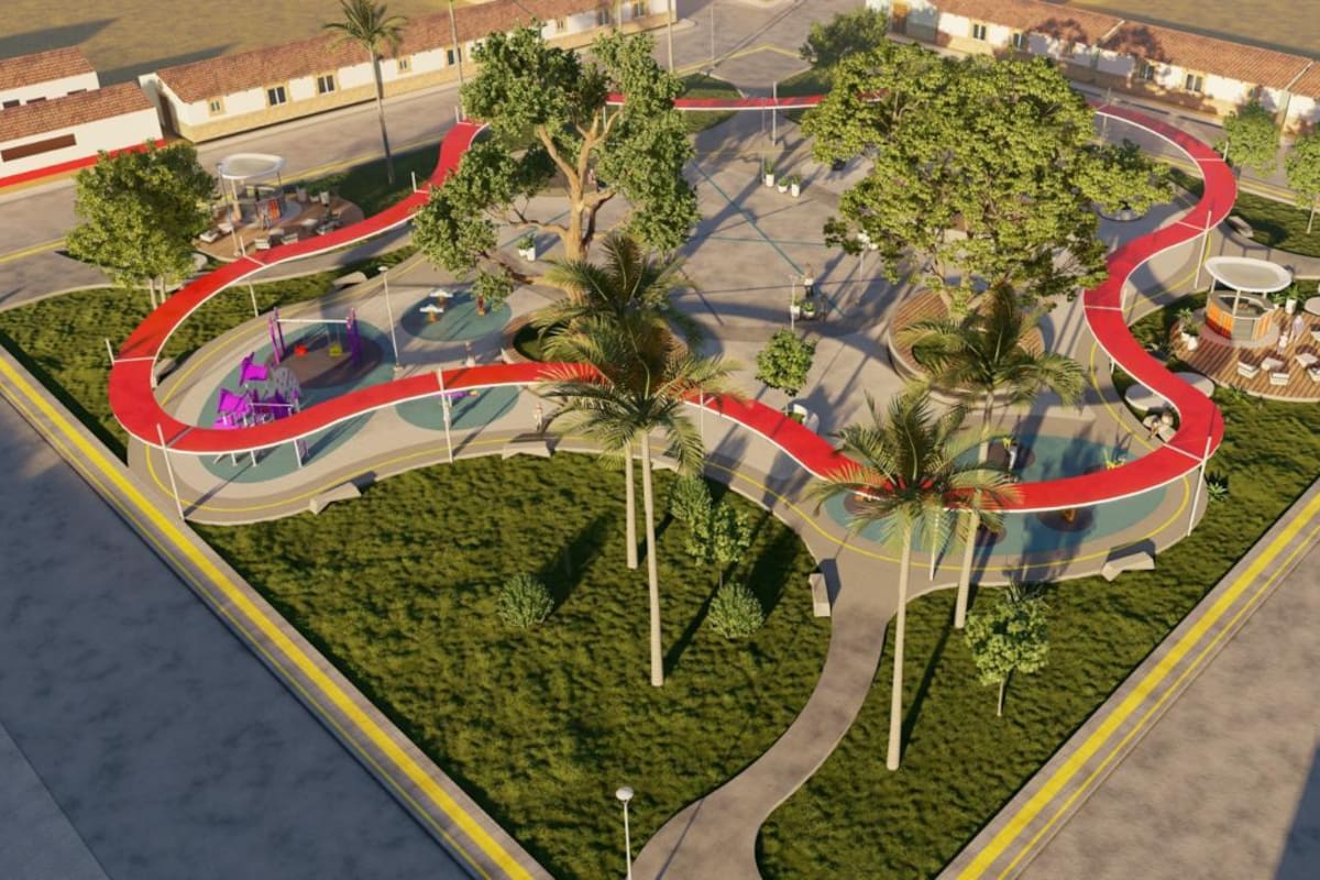 Así quedará el parque una vez sean terminadas las obras.
