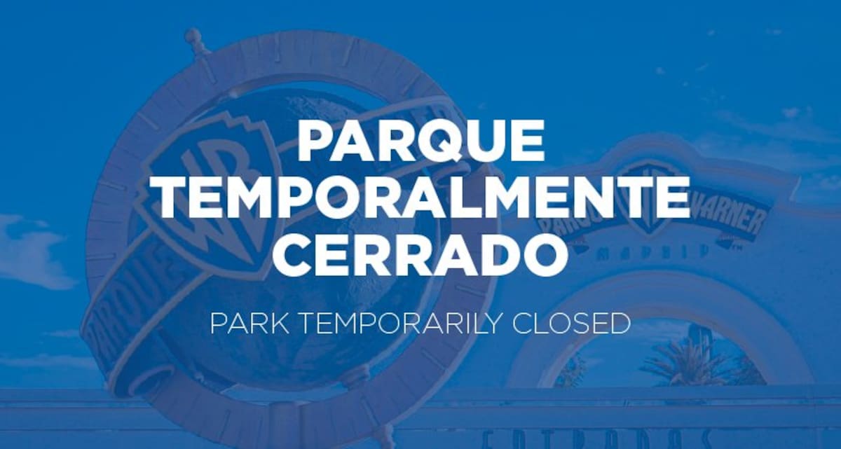 Fotografia de la pagina web del Parque Warner en Madrid