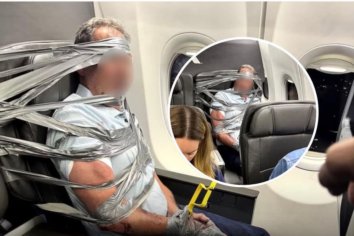 Layne Lundeen, de 67 años, fue inmovilizado con cinta adhesiva durante un vuelo de American Airlines tras un altercado a bordo. Ahora enfrenta cargos federales que podrían acarrearle hasta 20 años de prisión.