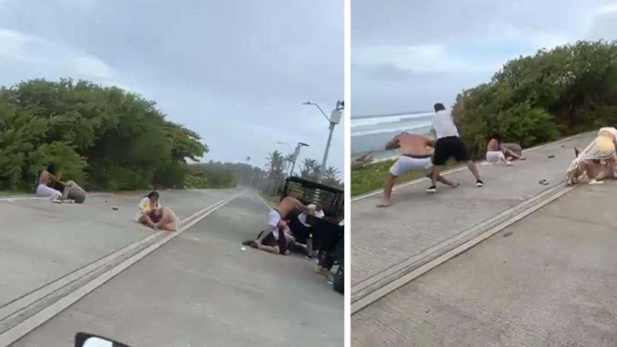 Video captó el momento en que turistas protagonizan una fuerte pelea durante un recorrido en carrito playero en San Andrés.