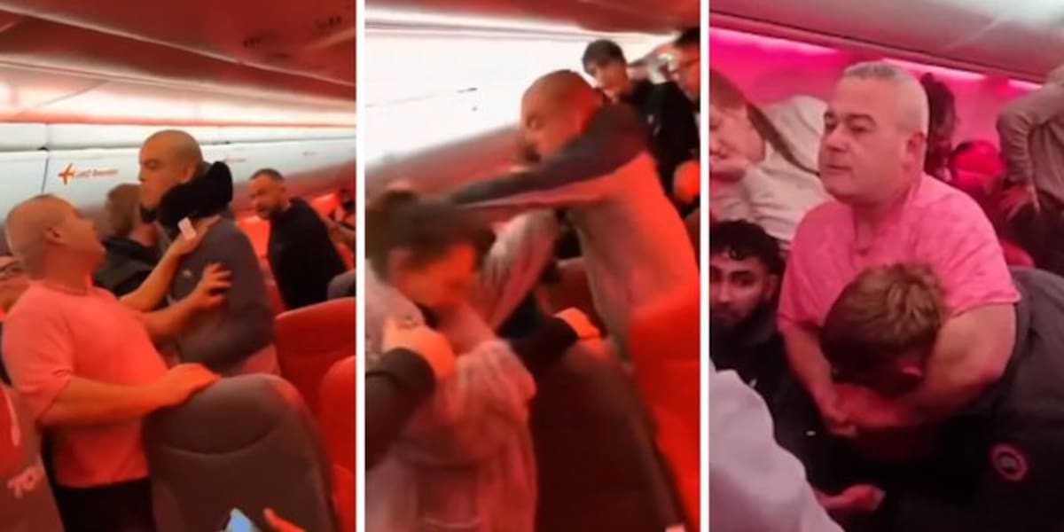 Video viral: Pasajeros se van a los golpes en un avión tras comentarios racistas.