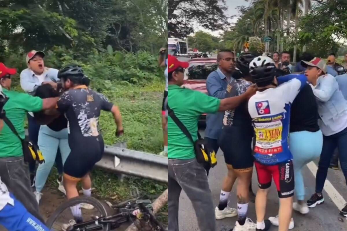 Una mujer protagonizó una violenta riña en plena vía pública, al atrapar a su marido con la supuesta amante.