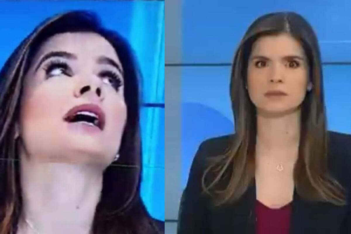 Así narró presentadora de de noticias el fuerte temblor de este jueves en Colombia FOTO: VANGUARDIA