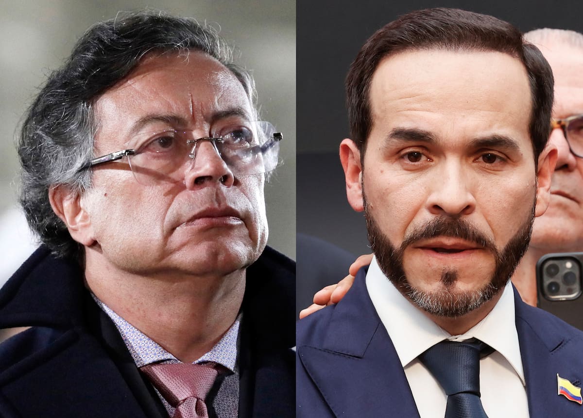 Combo de fotografías de archivo que muestra al presidente de Colombia, Gustavo Petro (i) y su sucesor, Abelardo de la Espriella. Petro entró este martes en el último mes de su mandato enfrentado a su sucesor, Abelardo de la Espriella, que ganó las elecciones el 21 de junio al izquierdista Iván Cepeda, un triunfo que el mandatario saliente no reconoce y que dice, sin presentar pruebas, fue logrado con "fraude". EFE/ARCHIVO