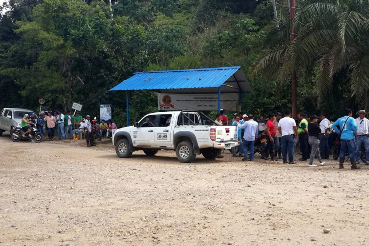 En este momento representantes del Gobierno Nacional, específicamente los ministerios del Trabajo y del Interior, y la Alcaldía se encuentran en la zona realizando las gestiones necesarias para que las actividades vuelvan a la normalidad. (Foto: Suministrada/VANGUARDIA LIBERAL)