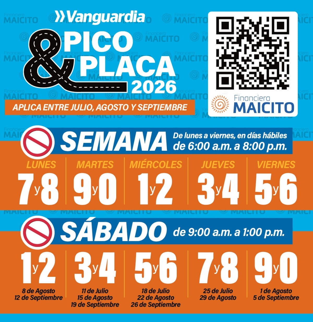 Esta nueva rotación comenzará a regir a partir del próximo lunes, 6 de julio.