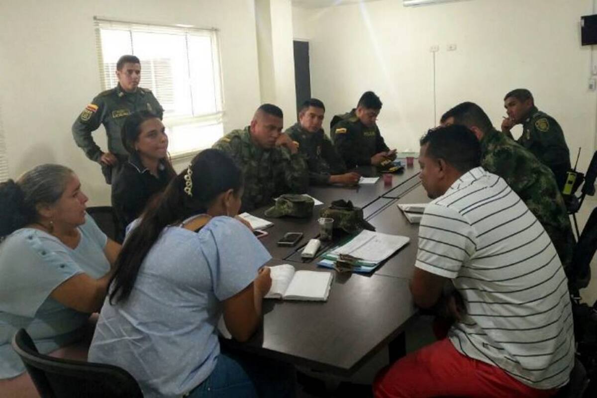 Ayer se cumplió en Cantagallo un consejo de seguridad en el que se analizó la situación de orden público de este y otros municipios vecinos. (Foto: Suministrada/VANGUARDIA LIBERAL)