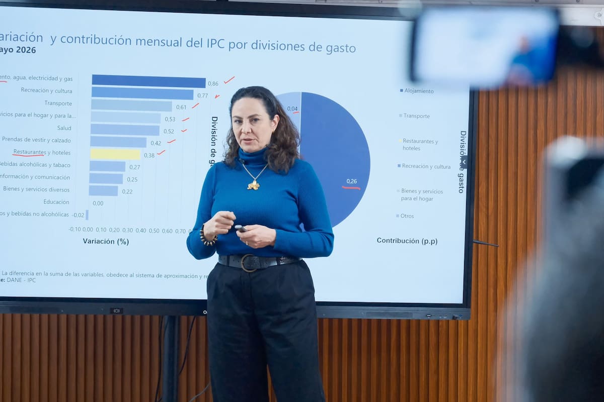 La directora del Dane, Piedad Urdinola, revela el dato de inflación de mayo de 2026 ( Suministrada / VANGUARDIA)