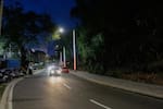 Con 500 metros de vía y 21 luminarias LED, Piedecuesta renovó un tramo de la vía antigua