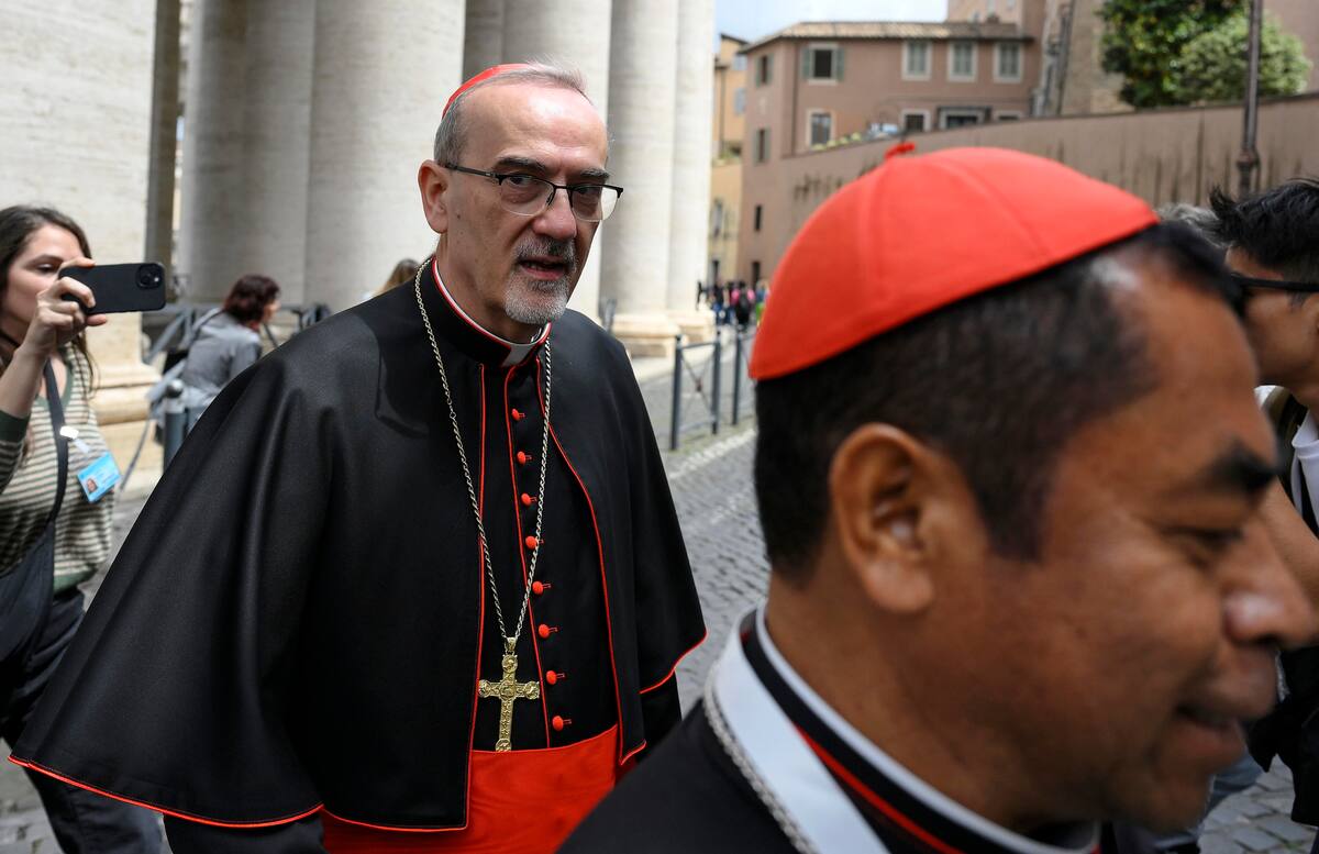 Vatican City (Vatican City State (Holy See)), 05/05/2025.- Cardinal Pierbattista Pizzaballa in Saint Peter's Square for the meeting of the General Congregation of Cardinals, in Vatican City, 05 May 2025. The cardinals continue their deliberations during general congregations held following the death of Pope Francis, in preparation for the assembly to elect a new pope, known as the conclave. (Papa, Cardenal) EFE/EPA/RICCARDO ANTIMIANI