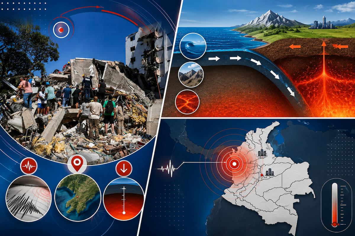 La interacción entre las placas de Nazca y Suramericana es una de las causas de la actividad sísmica que se presenta en el occidente colombiano tras el terremoto de este 10 de agosto de 2026.