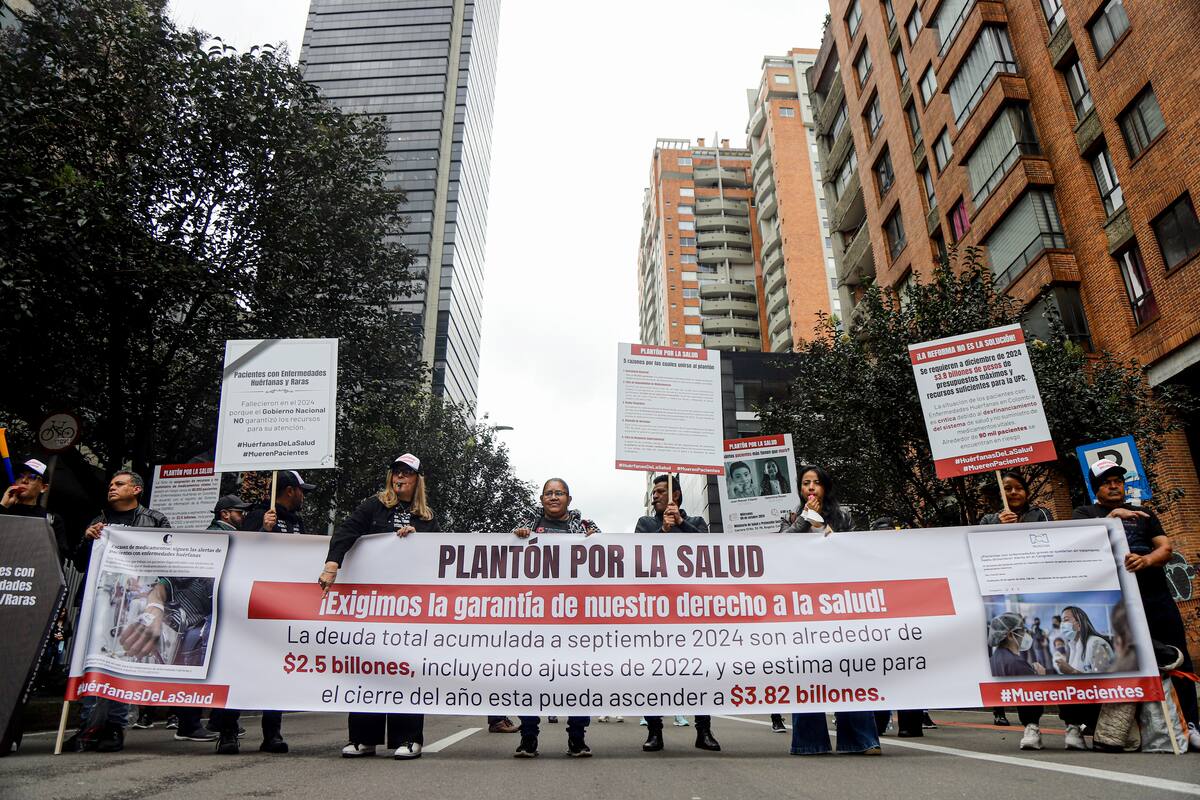 Organizaciones de la salud adelantan plantón por crisis del sector. Colprensa /VANGUARDIA