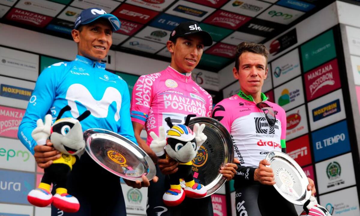 Con Egan Bernal como campeón, seguido por Nairo Quintana y Rigoberto Urán, se completó el podio de la Colombia Oro & Paz 2018, que a partir de este año se denomina Tour Colombia.