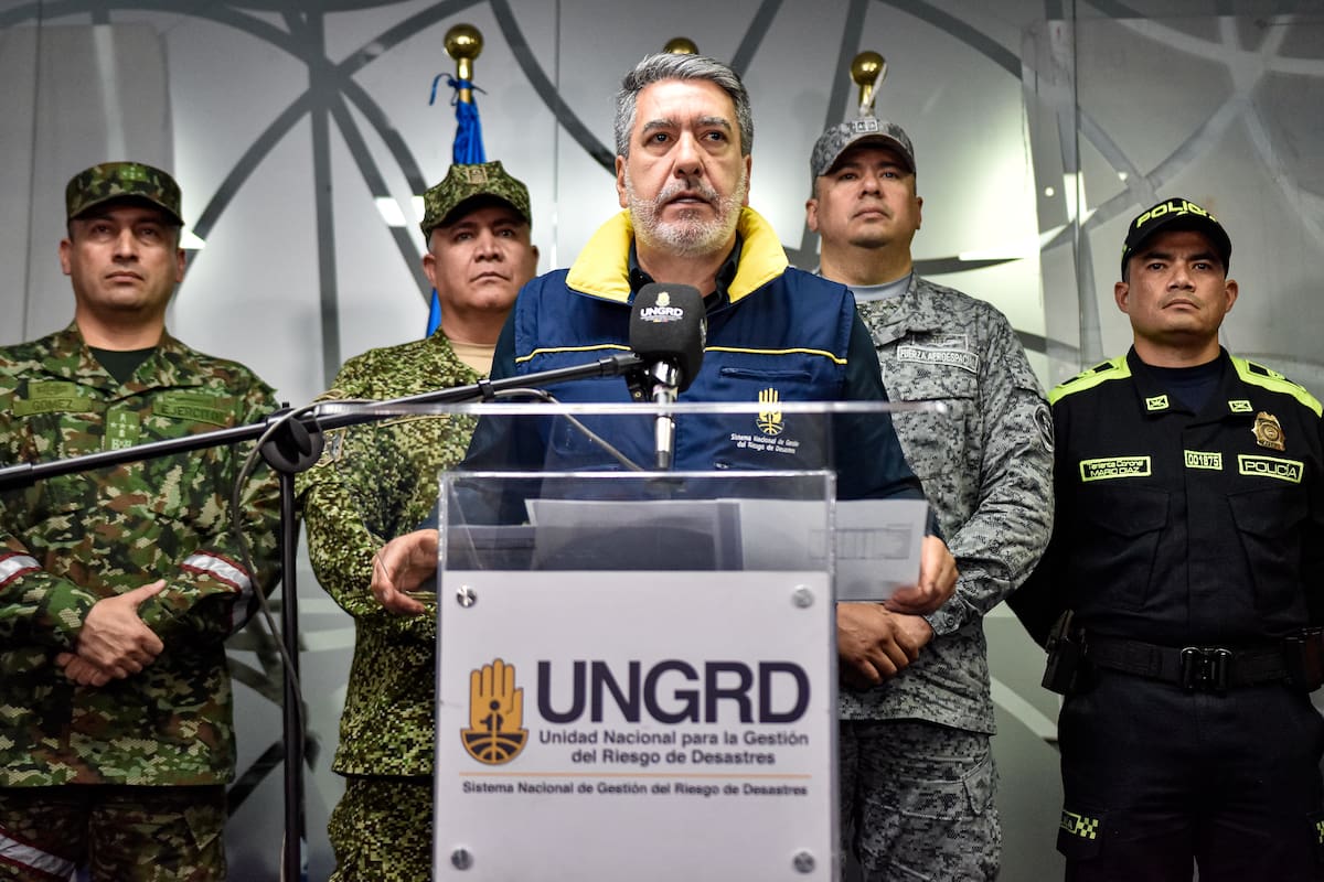 Bogotá. Agosto 13 de 2026. David Santiago Tamayo, director de la Unidad Nacional para la Gestión del Riesgo de Desastres (UNGRD), entregó un balance reciente sobre las afectaciones, así como el número de personas heridas y fallecidas tras el terremoto que afectó el occidente del país, con epicentro en Chocó. (Colprensa - Cristian Bayona).