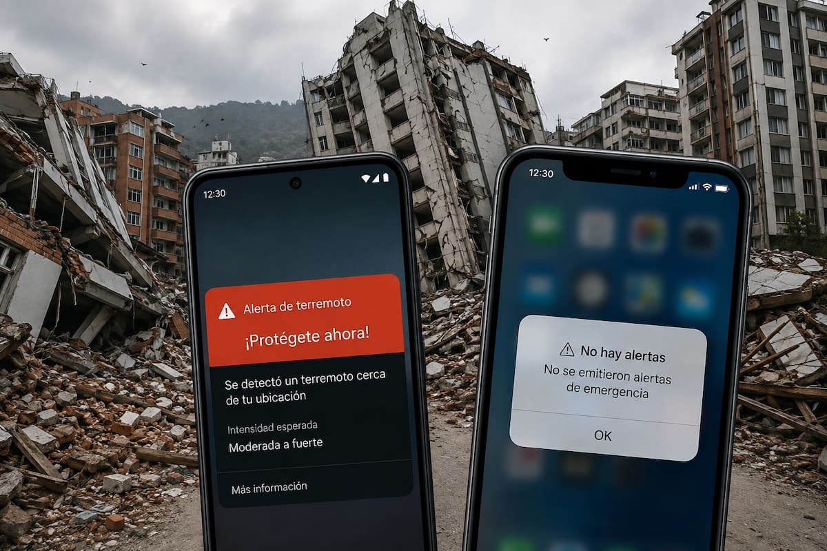 ¿Por qué el iPhone no alertó del terremoto en Colombia y los Android sí? Esta es la razón. Foto: Hecha por IA
