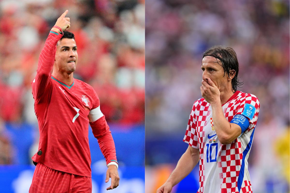 Cristiano Ronaldo y Luka Modric se enfrentarán en la segunda fase del Mundial de México, Estados Unidos y Canadá 2026. //Foto (I) EFE: SAM WASSON; Foto (D): Petr Josek.