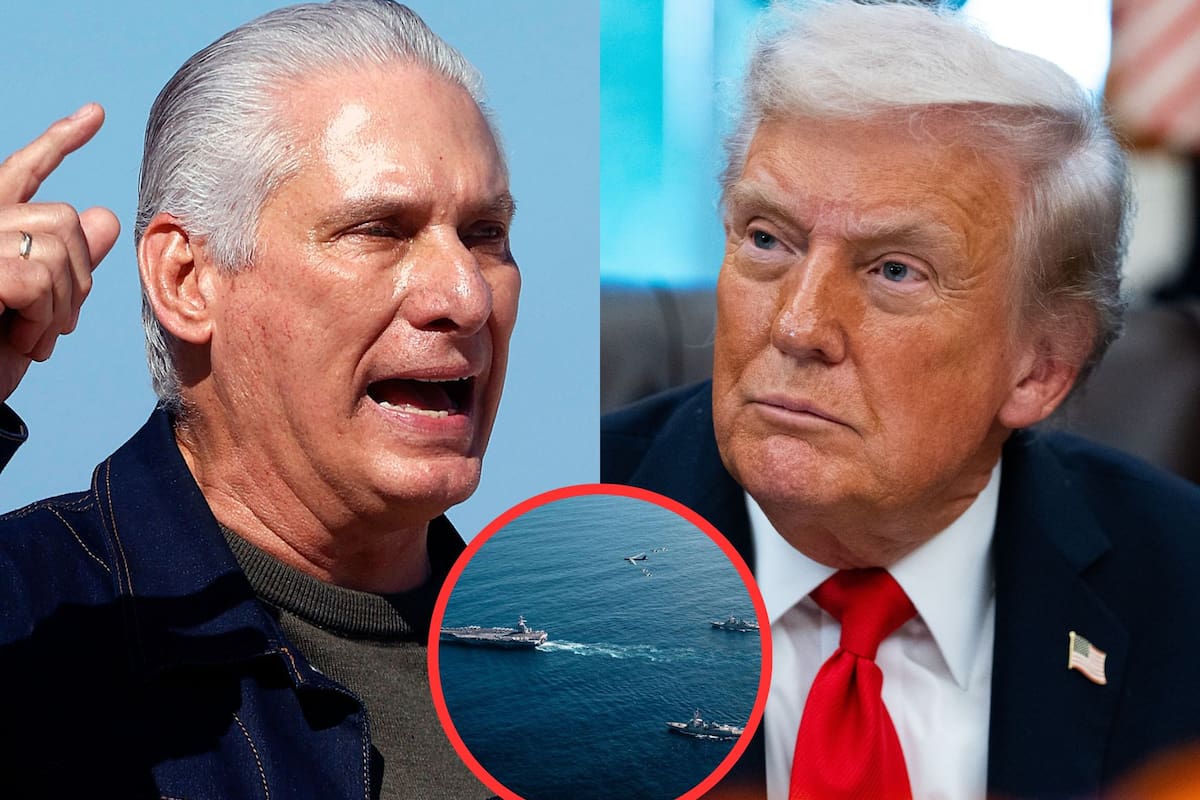 El presidente de Cuba, Miguel Diaz-Canel y el presidente de Estados Unidos, Donald Trump. //Imagen realizada con fotos de EFE.