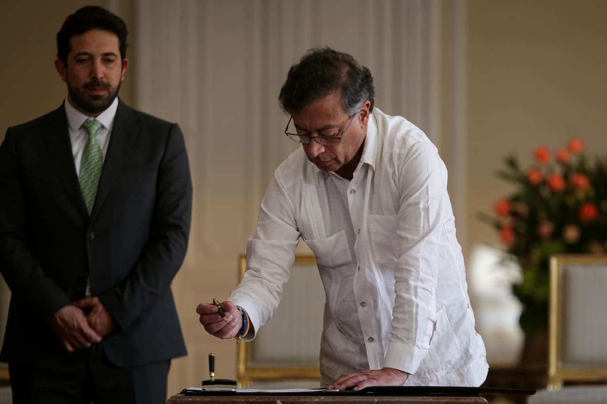 Bogotá. Enero 28 de 2025. En la Casa de Nariño, el presidente Gustavo Petro posesionó a Laura Sarabia como nueva Canciller; Jorge Rojas como nuevo Director del Departamento de Presidencia (DAPRE) y Diego Alejandro Guevara como Ministro de Hacienda. (Colprensa - Cristian Bayona).